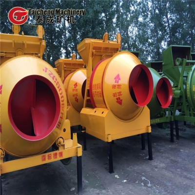 hydraulic diesel concrete mixer with pump jzc350